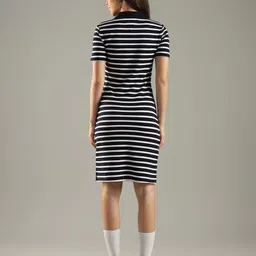 Tommy Hilfiger Women Striped Polo Collar T-shirt Dress image 4