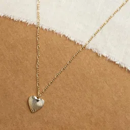 Accessorize London Gold-Plated Heart Shaped Pendant & Chain image 1