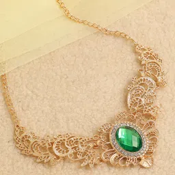 SOHI Green & Gold-Plated Necklace-picture-18