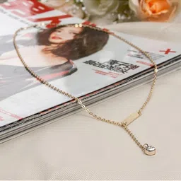 Pinapes Women Gold-Toned & White Gold-Plated Necklace-picture-33