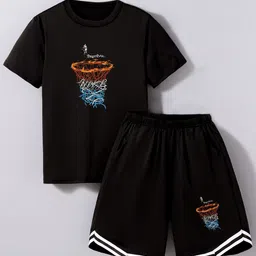 KPOP Girls Printed Short Sleeves T-shirt With Shorts-image-9