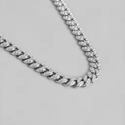 Zavya Men Sterling Silver Rhodium-Plated Necklace image 2