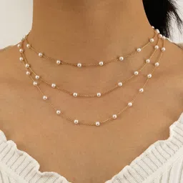 OOMPH Artificial Beads Layered Necklace image 3