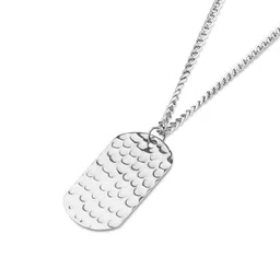 The Bro Code Men Silver-Toned Silver-Plated Necklace image 4