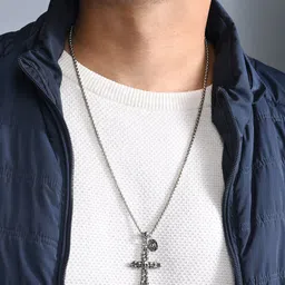 The Bro Code Men Silver-Plated Silver-Toned Chain-picture-15