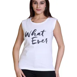 Ogarti Women Typography Applique T-shirt-image-42