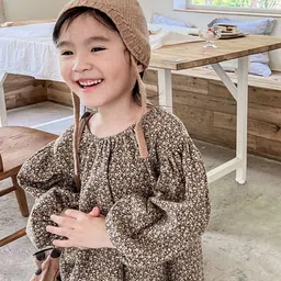 LULU & SKY Animal Print Kimono Sleeve Cotton Styled Back Top image 2