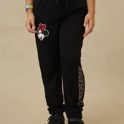 Kids Ville Girls Mickey & Friends Printed Mid Rise Joggers-picture-12