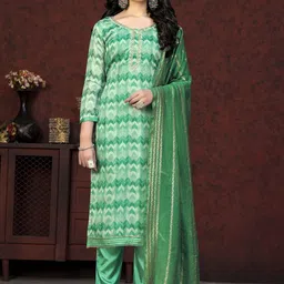 HERE&NOW Embellished Unstitched Dress Material-picture-10