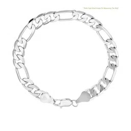 Vaiseema Men Silver-Plated Stainless Steel Link Chain Bracelet-picture-24
