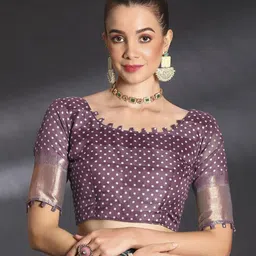 Anouk Rustic Zari Art Silk Sungudi Saree image 4