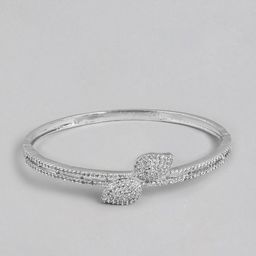 Anouk Women American Diamond Silver-Plated Bangle-Style Bracelet-picture-16