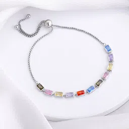 GIVA Rhodium-Plated Sterling Silver Wraparound Bracelet-picture-14