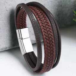 MYKI Men Leather Wraparound Bracelet-picture-40