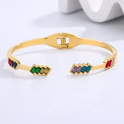 VIEN Gold-Plated Stainless Steel Cuff Bracelet image 1