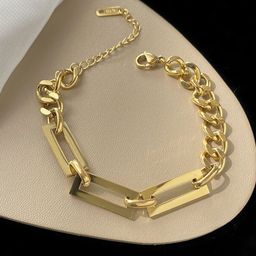 MYKI Gold Plated Stainless Steel Link Bracelet-picture-15