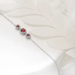 SILBERRY Rhodium-Plated 925 Sterling Silver Cubic Zirconia Studded Wraparound Bracelet-picture-12