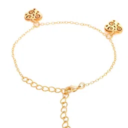 Voylla Women Gold-Plated Hearts Charm Bracelet image 3