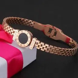 MEENAZ Rose Gold-Plated Kada Bracelet image 4