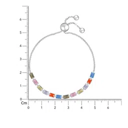 GIVA Rhodium-Plated Sterling Silver Wraparound Bracelet image 2