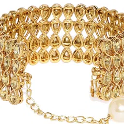 Zaveri Pearls Gold-Plated Link Bracelet image 4