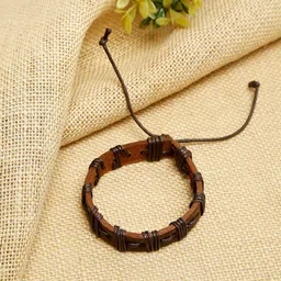 Alvaro Castagnino Men Brown PU Elasticated Bracelet-picture-55