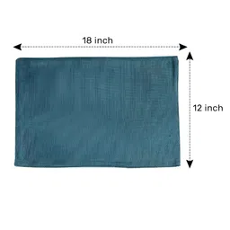 FABURAA Blue 6 Pieces Jute Rectangle Durable Table Placemats image 2