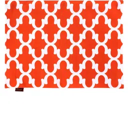 AEROHAVEN Set of 4 Orange Geometric Polycotton Dining Table Placemats image 2