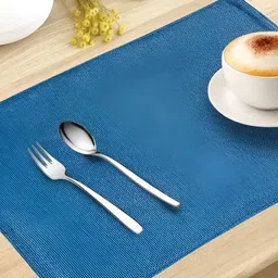 FABURAA Blue 6 Pieces Jute Rectangle Durable Table Placemats image 4