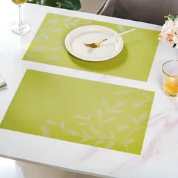 YELONA Green 8 Pieces Floral  Rectangular Table Placemats image 3
