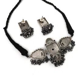 Ozanoo Silver-Plated Ghungnroo Necklace & Earrings image 3