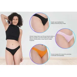 ORLIZEA Set Of 3 Cotton Blend Thongs image 3