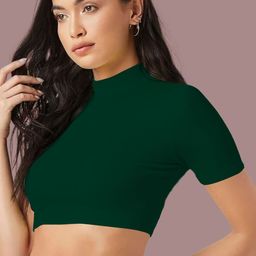 Dream Beauty Fashion Women Solid Crop High Neck Top-picture-30