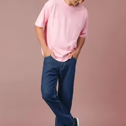 LINARIA Men Classic Relaxed Fit Low Distress Jeans image 2