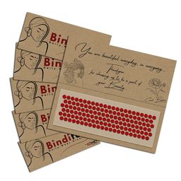 Comet Busters Bindiful Set Of 5 Traditional Round Bindi - Red-picture-37