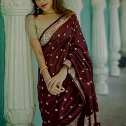 Moda Rapido Woven Design Zari Handloom Banarasi Saree-picture-17