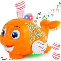 joyhub Zest 4 Toyz Musical Fish Toy for Kids with Universal Wheel Bump Rattle-picture-23