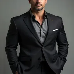 Ethnicvilla Slim-Fit Single Breasted Blazer-image-3