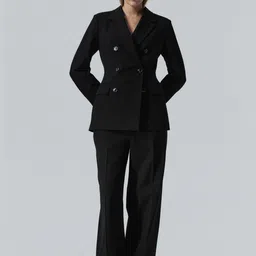 H&M Wrinkle-Resistant Wide Tailored Trousers image 4