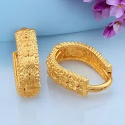 SHREE KRISHNA SHOPPING Unisex Gold-Plated Brass Earrings-picture-10