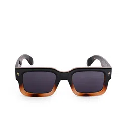 ZAADRAN Unisex Black & Brown Wayfarer Sunglasses with Black UV Protected Lens Almaty image 2