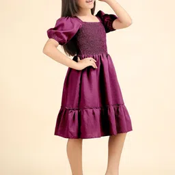 FIXOCRA Polka Dot Print Puff Sleeve Fit & Flare Dress image 5