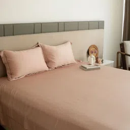 Sadyaska Blush Pink Tencel 400 TC King Bedsheet Set 2.74 m x 2.74 m image 5