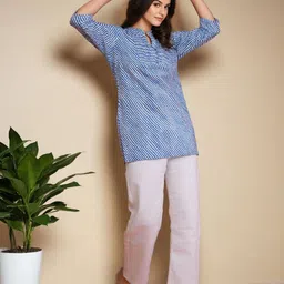 SZN Striped Printed Straight Kurta image 5