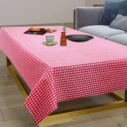 LooMantha Pink Geometric Printed Waterproof Plastic 4-Seater Table Cover image 3