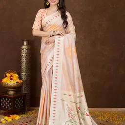 Rekha Maniyar Ethnic Motifs Khandua Silk Banarasi Saree-picture-28