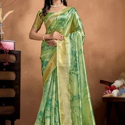 Ehaircare Abstract Printed Zari Mysore Silk Saree-picture-37