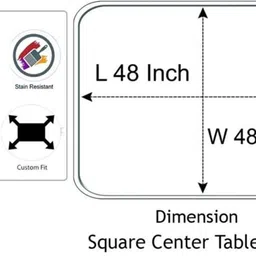 dashomes PVC 4 Seater Self Design Table Cover image 3