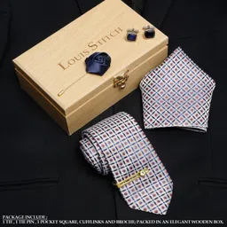 LOUIS STITCH Silk Tie & Cufflink image 2