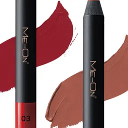 ME-ON Set of 2 Photoface Long Lasting Matte Finish Lip Crayon - Shade 03 & 22 image 2